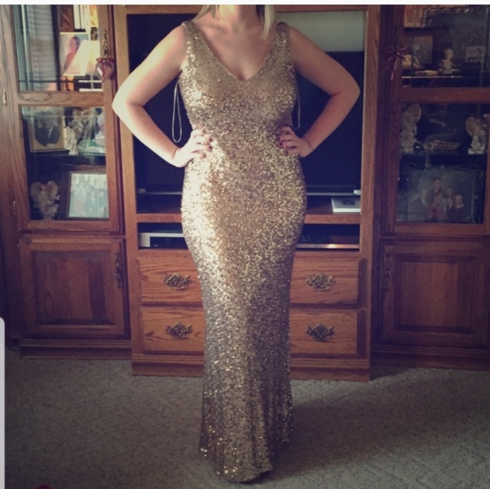 Gold Sequin Gown